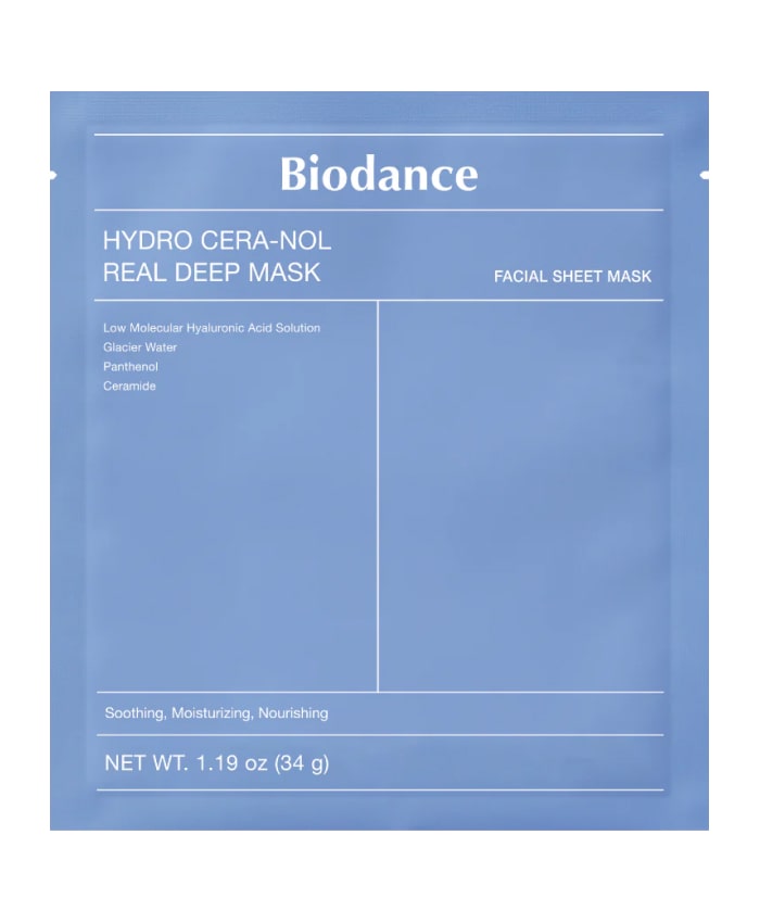 Biodance Hydro Cera-Nol Real Deep Mask Quruluğa qarşı keramidli gecə hidrogel maskası 34 q