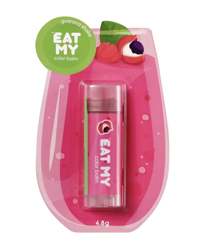 Eat My Balm Rəngli Dodaq Balzamı Quarana ilə şeyk