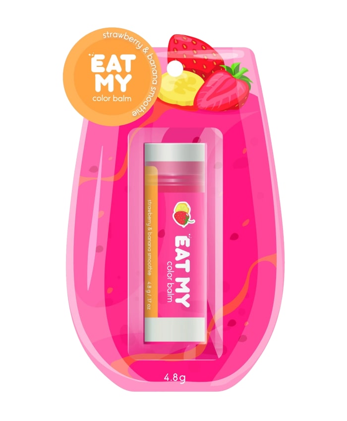 Eat My Balm Rəngli Dodaq Balzamı Çiyələk bananlı smuzi