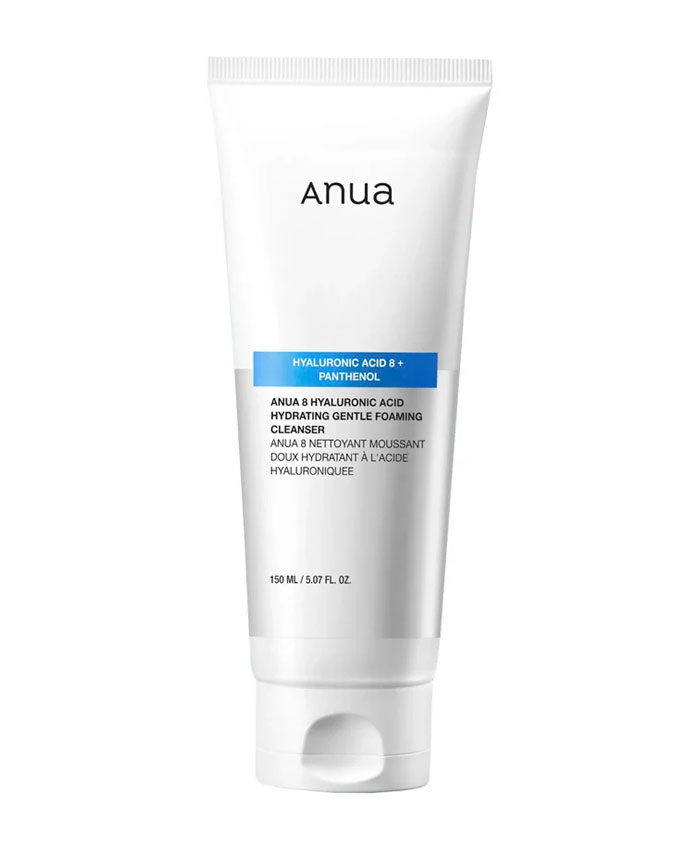 Anua 8 Hyaluronic Acid Hydrating Gentle Foaming Cleanser Мягкая пенка для умывания 150 мл