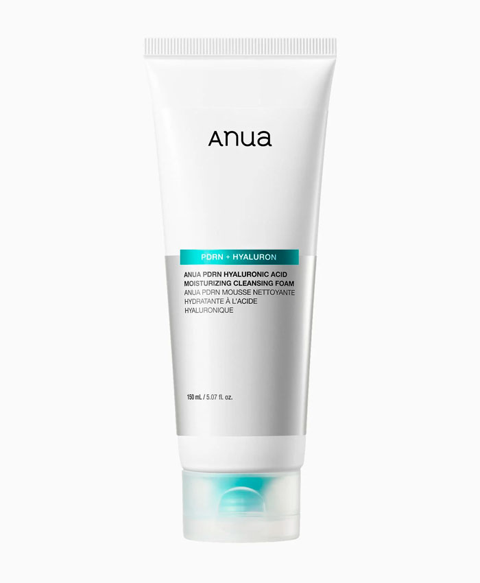 Anua PDRN Hyaluronic Acid Moisturizing Cleansing Foam Мягкая пенка для умывания с ПДРН 150 мл