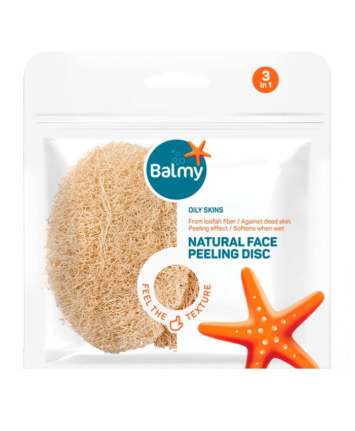 Balmy Natural Face Peeling Disc Мочалка для Лица 3 шт