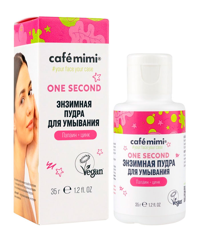 Cafe Mimi One Second Üz Yumaq üçün Enzim Tozu