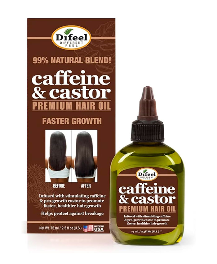 Difeel Caffeine and Castor Масло для роста волос 75 мл