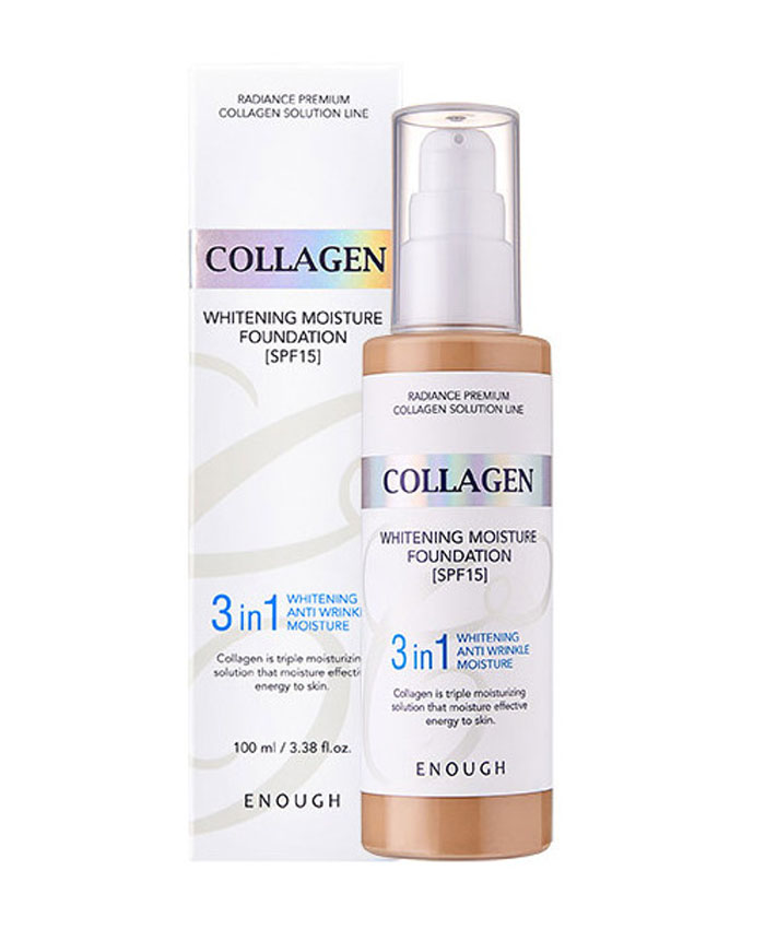 Enough Collagen Whitening Foundation SPF15 Qırışlara qaşı Ağardıcı Tonal Krem 21