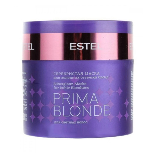 Estel Prima Blonde Silver Mask Серебристая маска для холодных оттенков ...