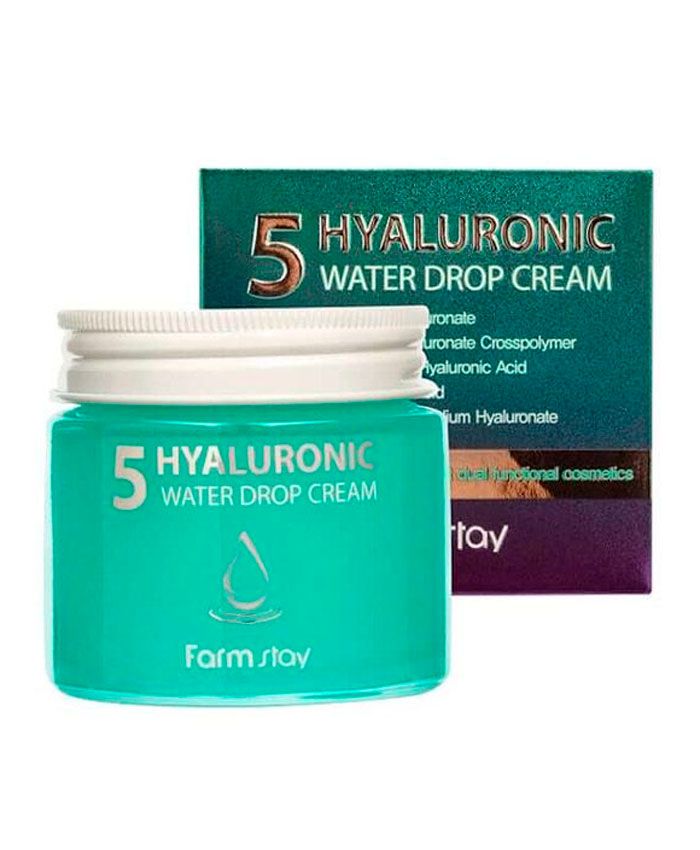 Farmstay Hyaluronic 5 Water Drop Cream Увлажняющий крем с 5 видами гиалуроновой кислоты