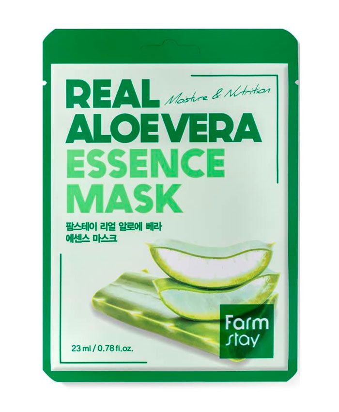 FarmStay Real Aloe Vera Essence Mask Тканевая маска с экстрактом алоэ веры