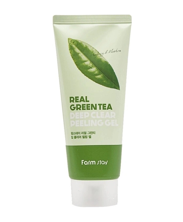 FarmStay Real Green Tea Deep Clear Peeling Gel Пилинг гель с зеленым чаем