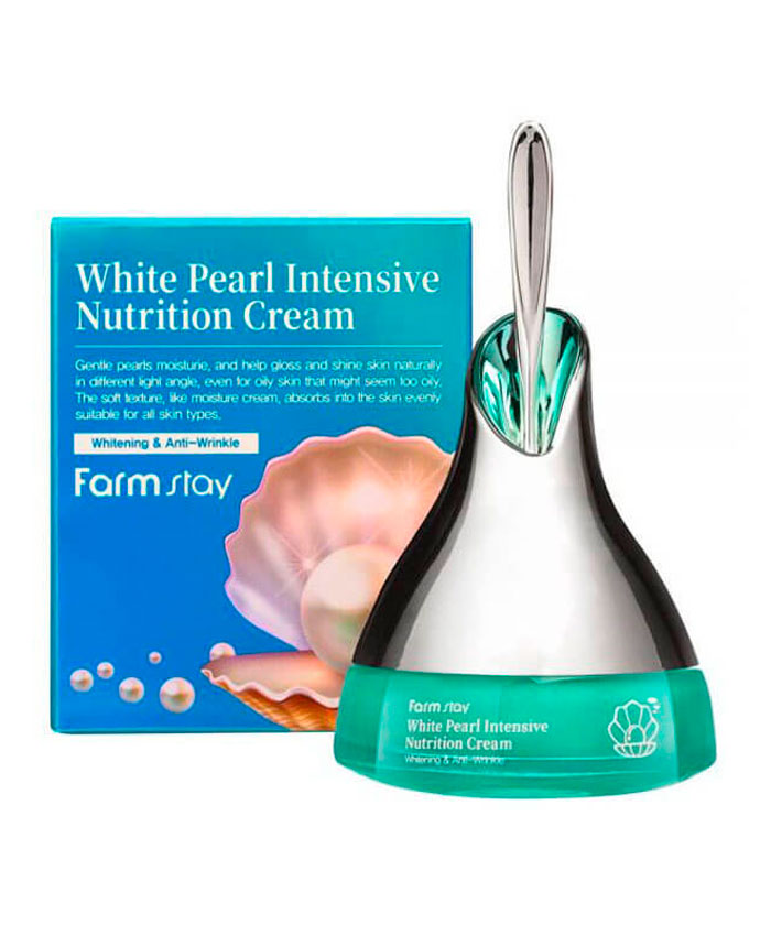 FarmStay White Pearl Intensive Nutrition Cream Mirvari Ekstraktı ilə Qidalandırıcı Krem