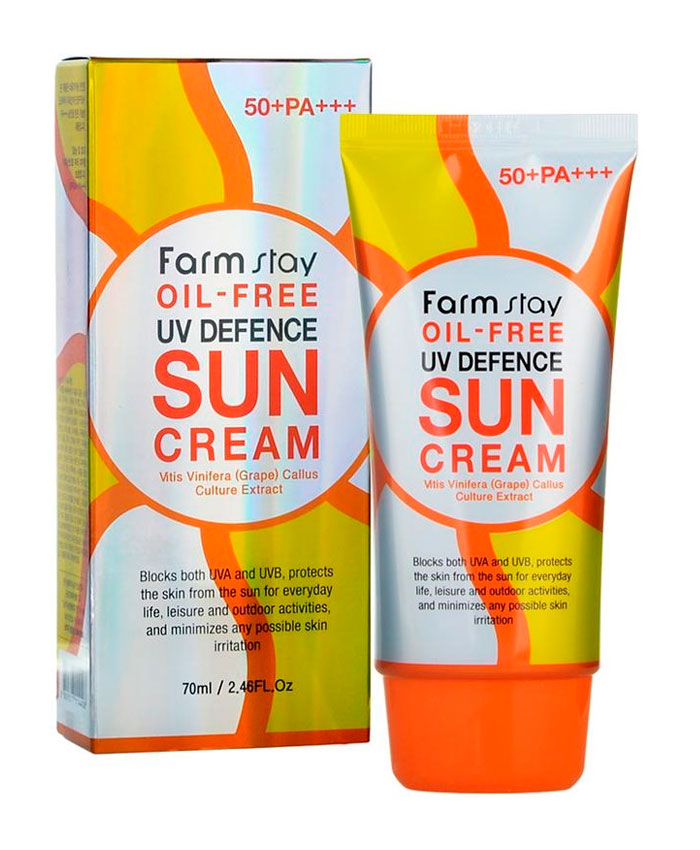 FarmStay Oil-free UV Defence Sun Cream SPF50+ PA+++ Солнцезащитный крем для лица 