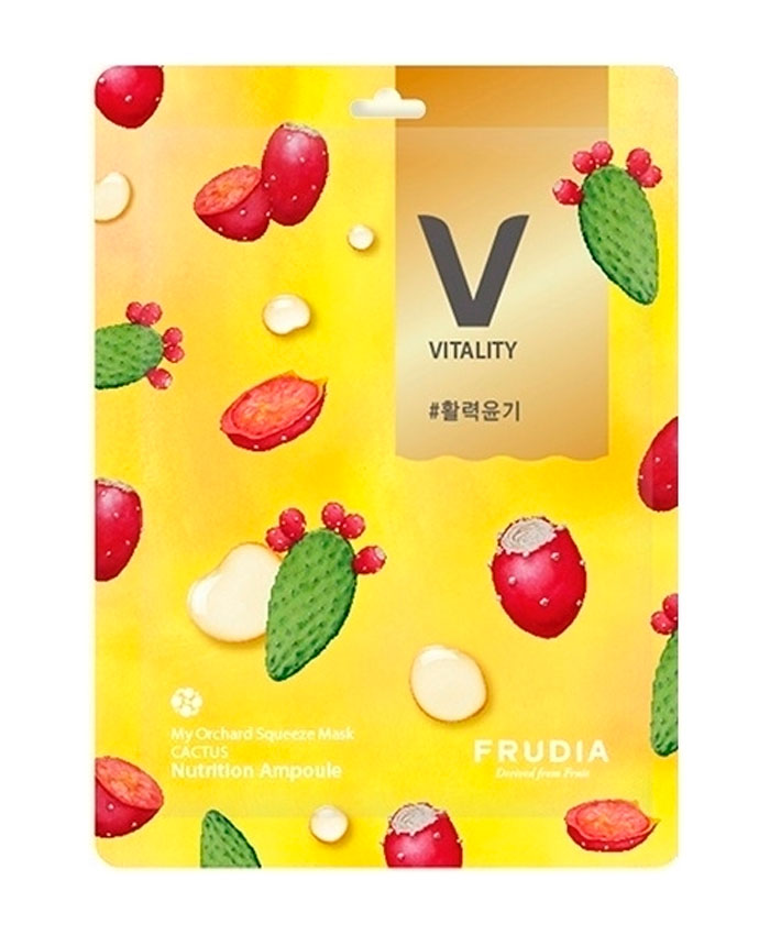 Frudia My Orchard Squeeze Mask Витализирующая тканевая маска для лица с кактусом