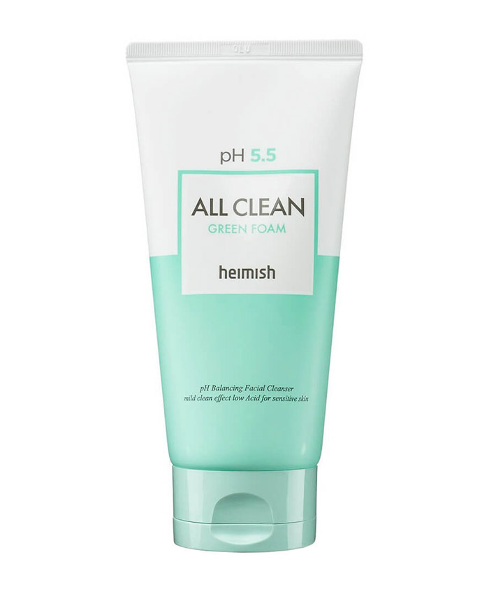 Heimish pH 5.5 All Clean Green Foam Слабокислотная пенка для умывания для чувствительной кожи 
