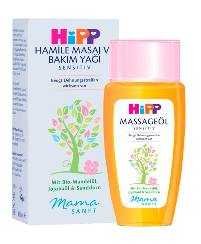 Hipp Massage Oil Həmilələr üçün Çatlara qarşı Baxım Yağı