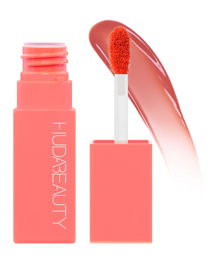 Huda Beauty Lip Blush Creamy Lip & Cheek Stain Dodaq və Yanaq üçün Tint Coral Kiss