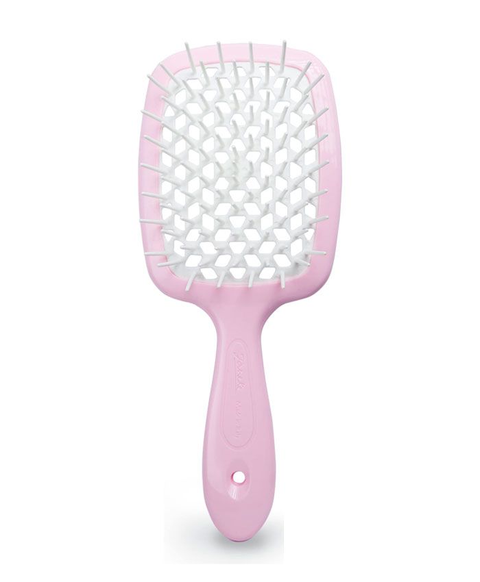  Janeke Superbrush Rectangular Hairbrush Saç üçün Daraq Pink