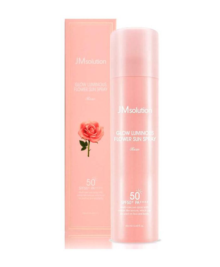 JMsolution Glow Luminous Flower Sun Spray SPF50+ PA++++ Cavanlaşdırıcı Günəşdən Qoruyucu Sprey