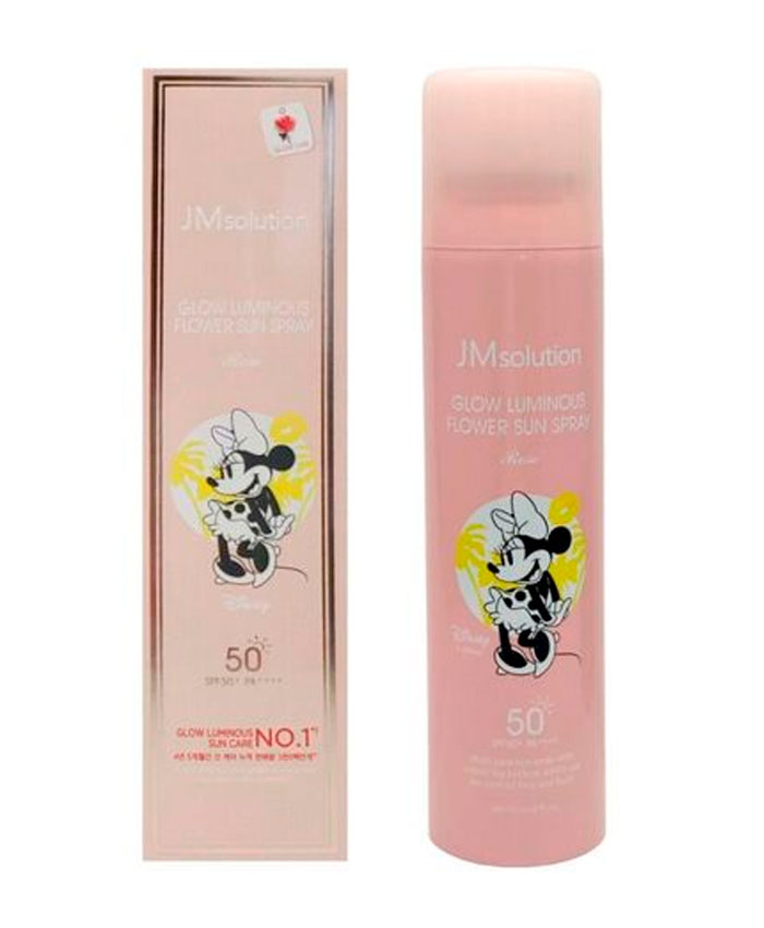 JMsolution Glow Luminous Flower Sun Spray Disney SPF50+ PA++++ Омолаживающий солнцезащитный спрей с розой 180 мл