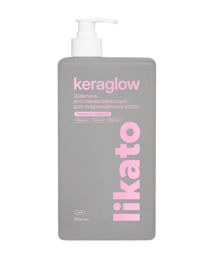 Likato Keraglow Zədələnmiş və quru saçlar üçün keratinli şampun 1000 ml