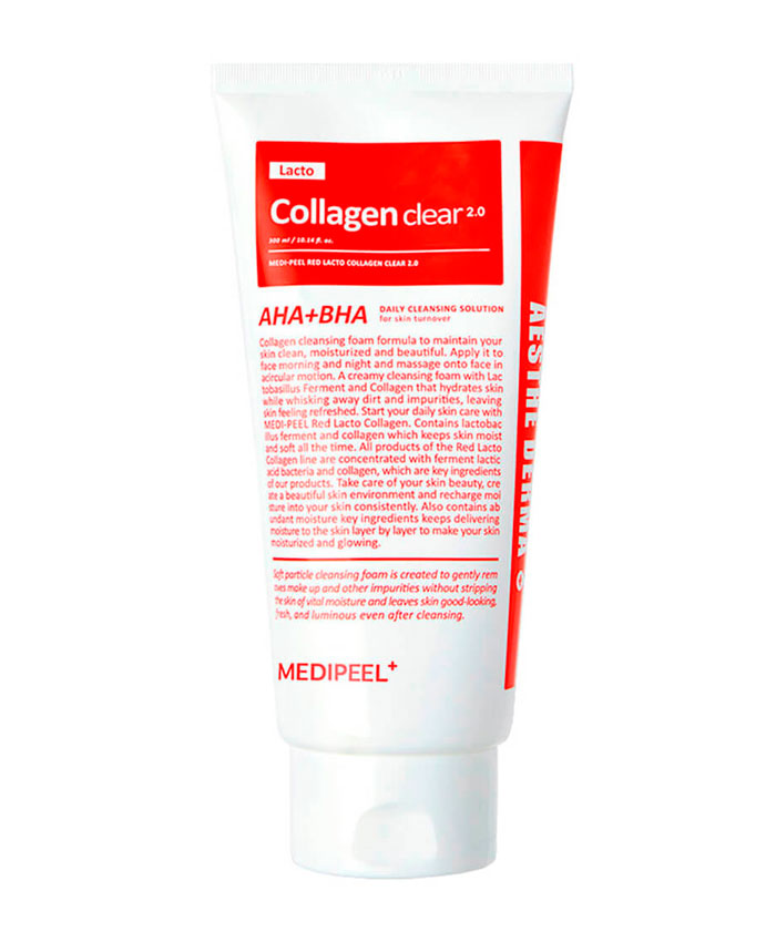 Medi-Peel Red Lacto Collagen Clear  Kollagen və probiatiklərlə təmizləyici turşulu köpüyü 300 ml
