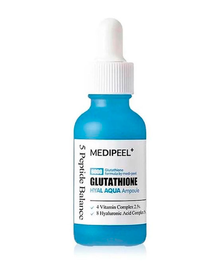 Medi-Peel Glutathione Hyal Aqua Ampoule Dəri Parlaqlığı üçün Nəmləndirici Vitaminli Serum 30 ml