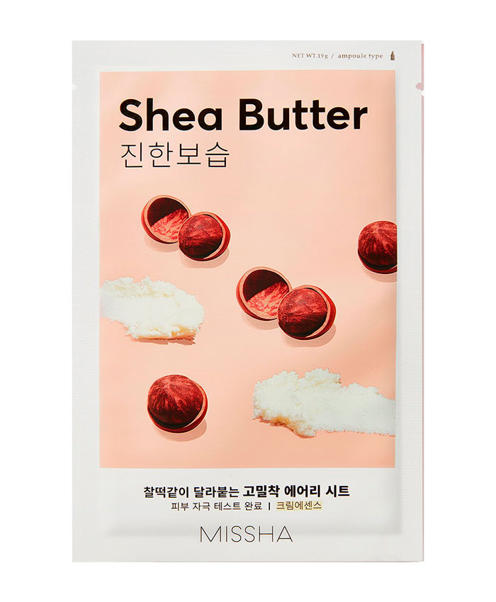 Missha Airy Fit Sheet Mask Shea Butter Тканевая маска для лица с маслом ши