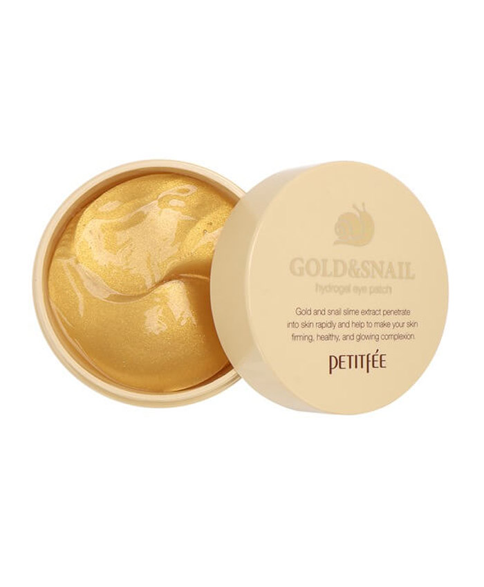 Petitfee Hydro Gel Eye Patch Gold & Snail Гидрогелевые патчи для век с муцином улитки