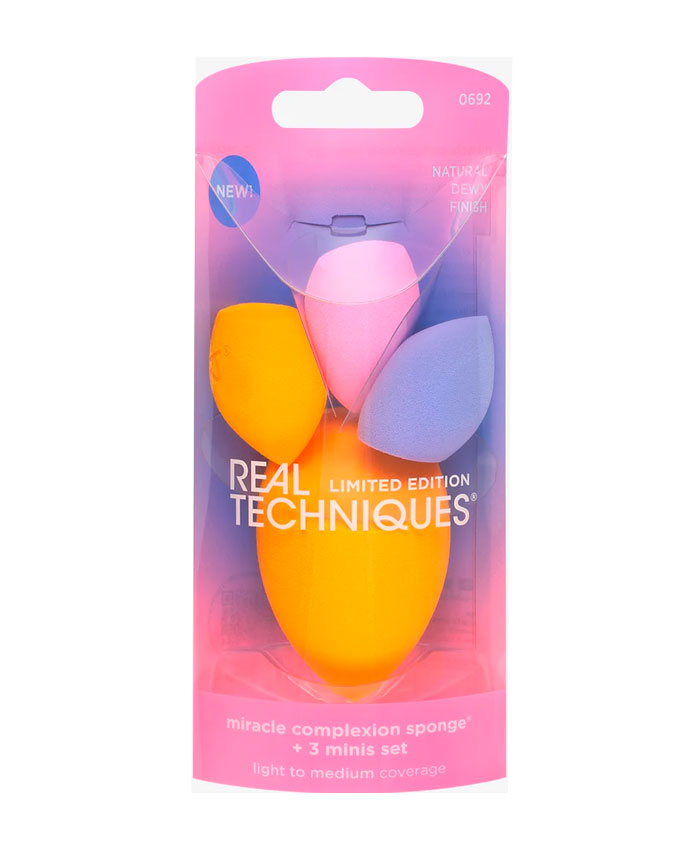 Real Techniques Miracle Complexion Sponge + 3 Mini Sponjlar dəsti