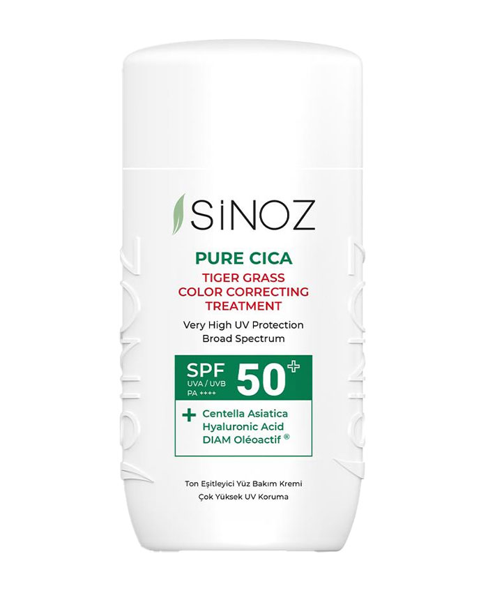 Sinoz Солнцезащитный Флюид Выравнивающий Тон Кожи SPF 50+ Pure Cica Tiger Grass 50 мл