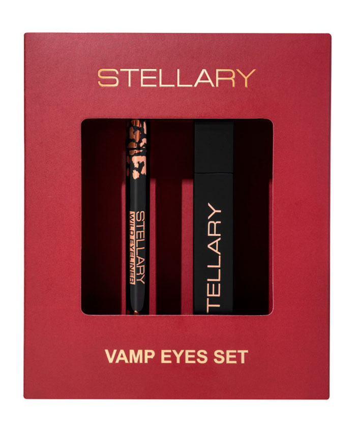 Stellary Hədiyyə Dəsti False lashes qara tuşu + Göz üçün qara layner