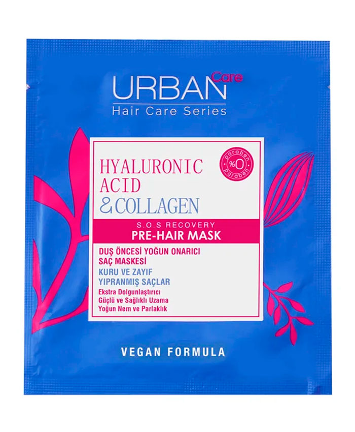 Urban Care Hyaluronic Acid & Collagen Маска для Волос с Коллагеном и Гиалуроновой Кислотой