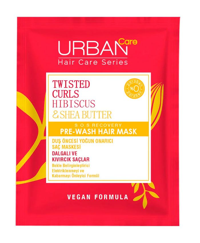 Urban Care Twisted Curl Hibiscus & Shea Butter Hair Mask Buruq Saçlar üçün Maska