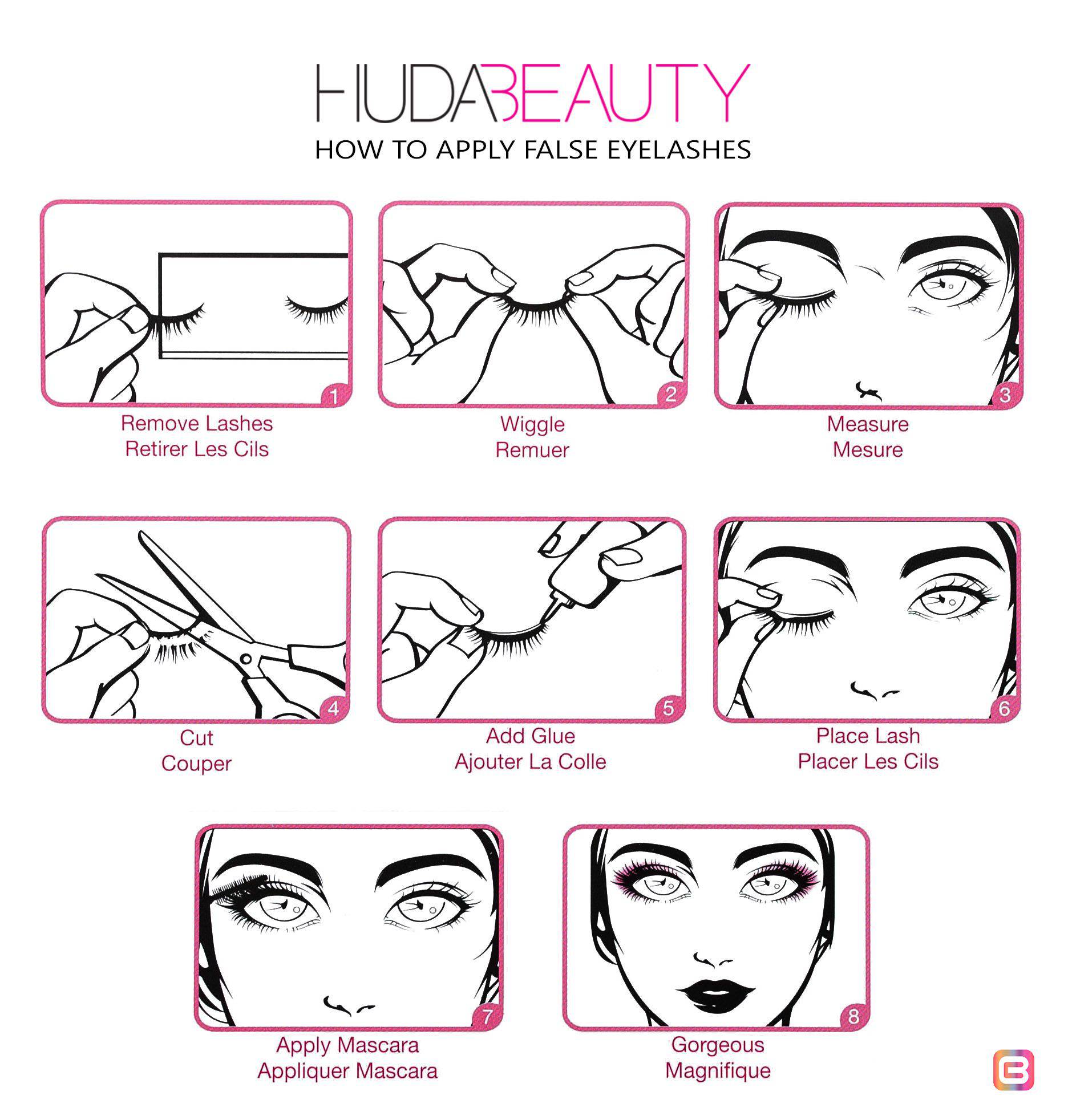 Как применять накладные ресницы Huda Beauty Как применять накладные ресницы Huda Beauty