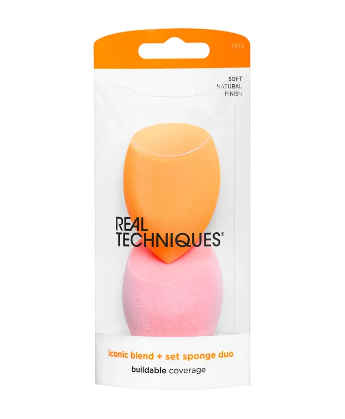 Real Techniques Iconic Blend + Set Makeup Sponge Duo Кисть / спонж