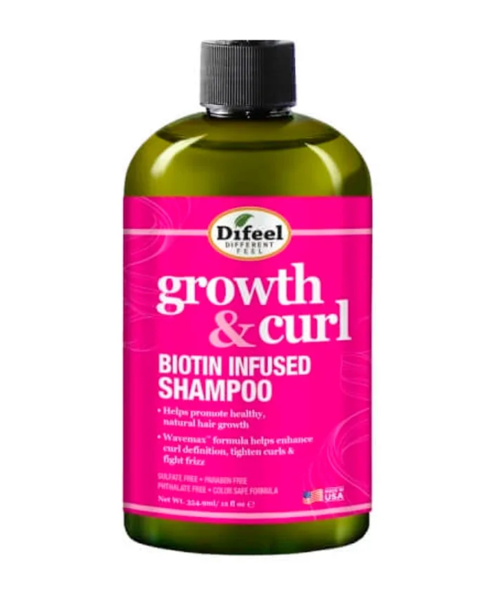 Difeel Growth and Curl Biotin Infused Шампунь 355 мл