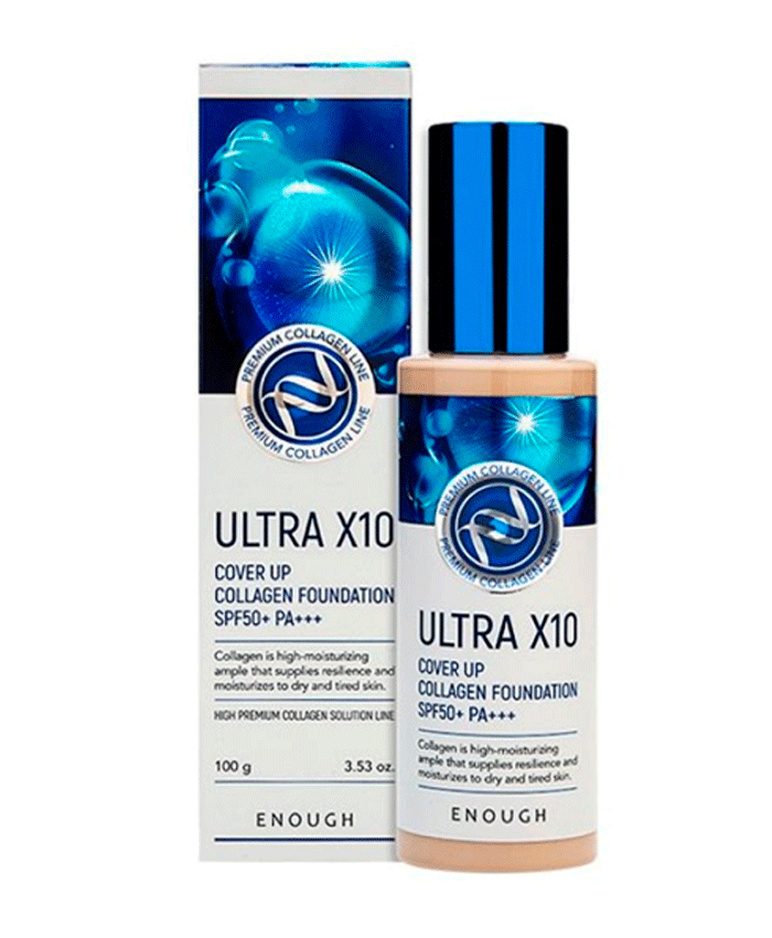 Enough Ultra X 10 Cover Up Collagen Foundation Ultra X 10 Cover Up Collagen Foundation 13 Тональный крем 100 г