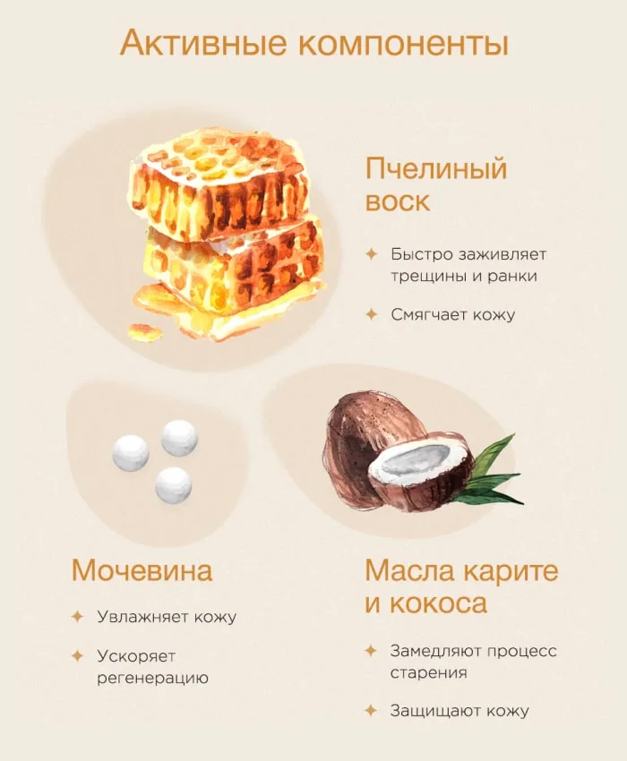 EpilProfi Крем-Воск от Трещин для Очень Сухой Кожи Крем для ног 100 мл