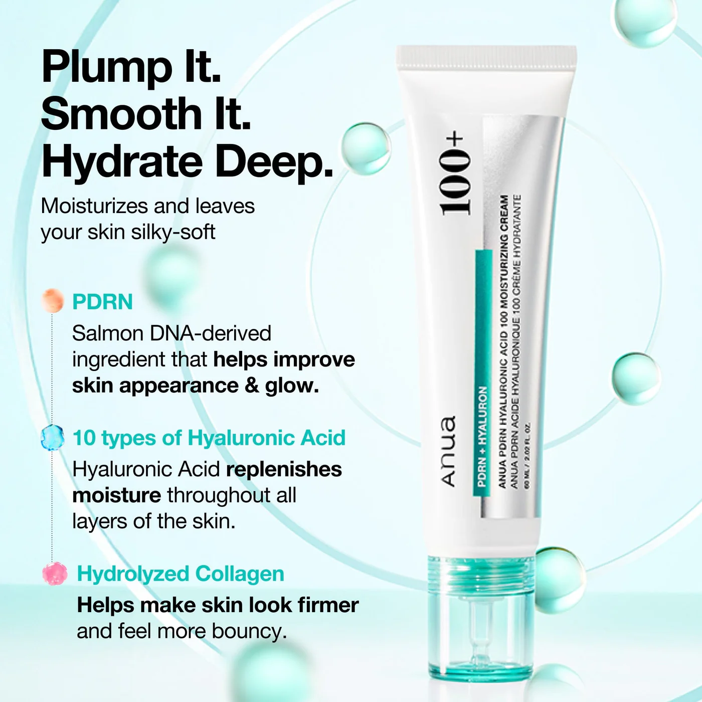 Anua Pdrn Hyaluronic Acid 100 Moisturizing Cream Face cream 60 ml