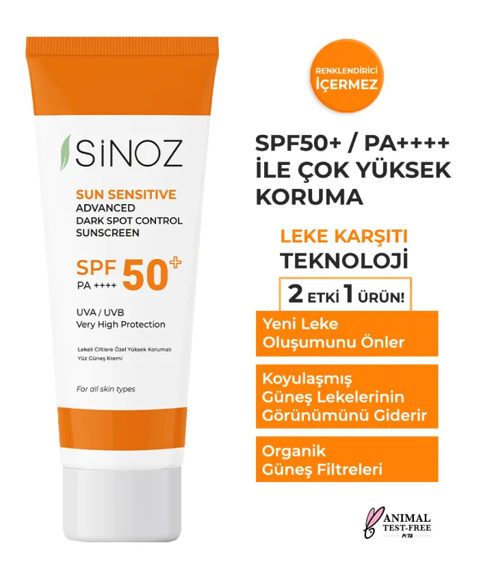 Sinoz Cолнцезащитный Крем Против Пятен Anti-Blemish 50+ Günəşdən qoruyucu krem 50 ml