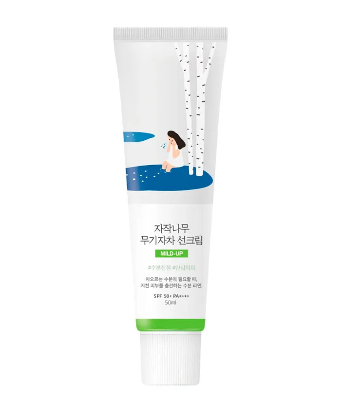 Round Lab Birch Juice Moisturizing Mild-Up Sunscreen Солнцезащитный крем 50 мл