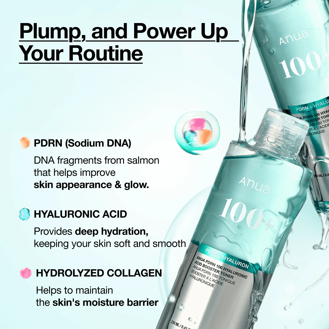 Anua Pdrn 100 Hyaluronic Acid Booster Toner Тонер 250 мл