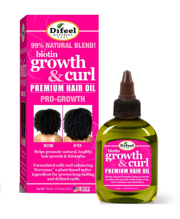 Difeel Growth and Curl Biotin Premium Hair Oil Масло для волос 75 мл
