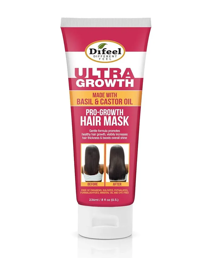 Difeel Ultra Growth Basil and Castor Oil Hair Mask Маска для волос 236 мл