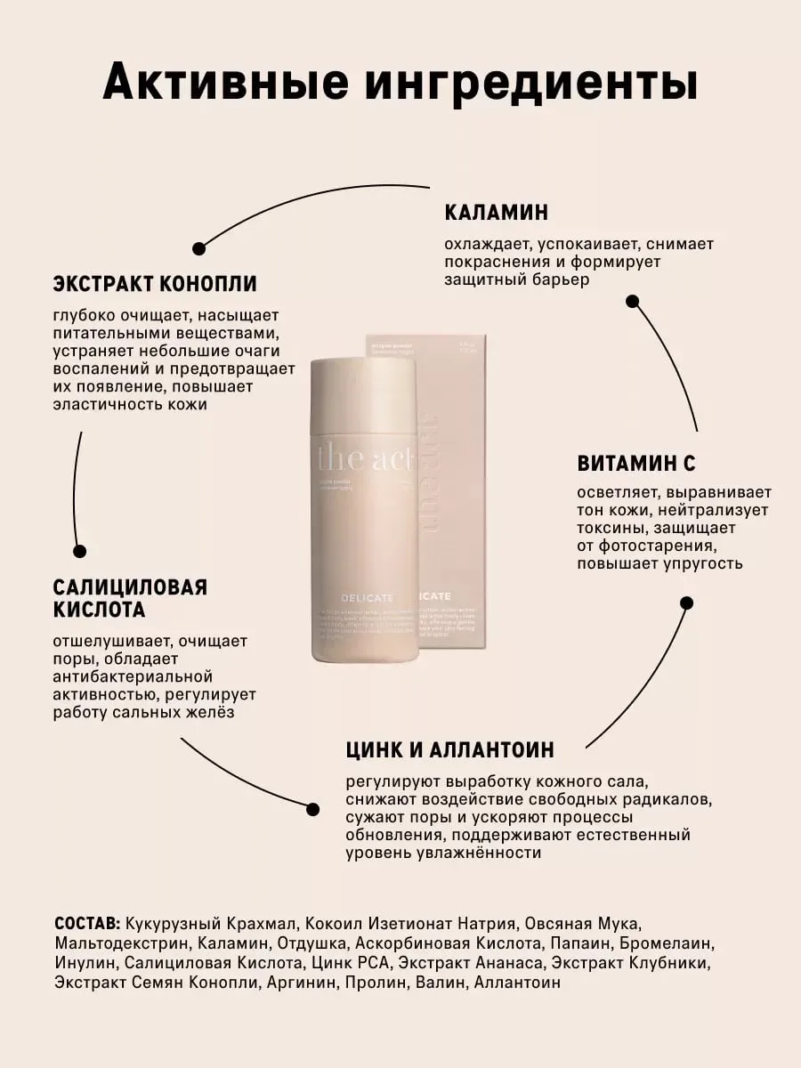 The Act Энзимная для Lица Pudra 80 г